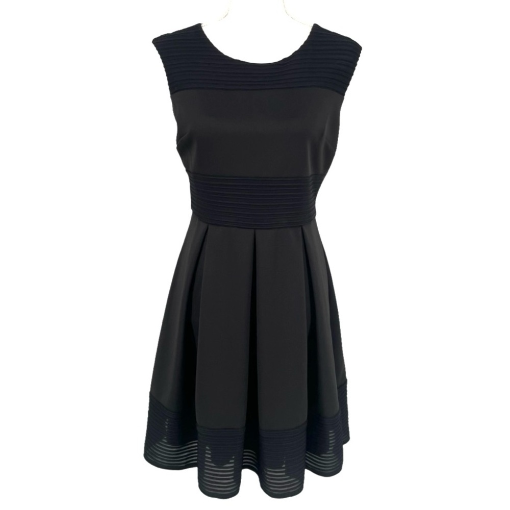 Rag & Bone Black Sleeveless Dress Sheer Hem Zip Back Women’s Size 6